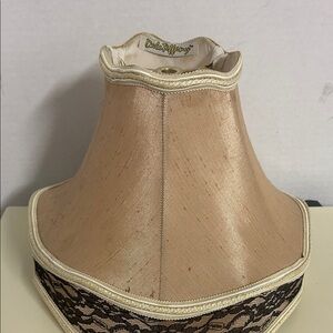 Dale Tiffany Beige and Black Lace Accent Lamp shade Replacement